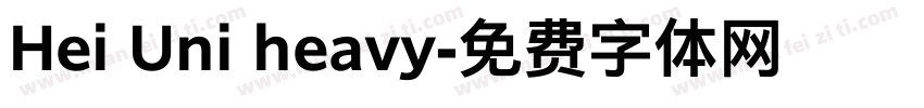 Hei Uni heavy字体转换